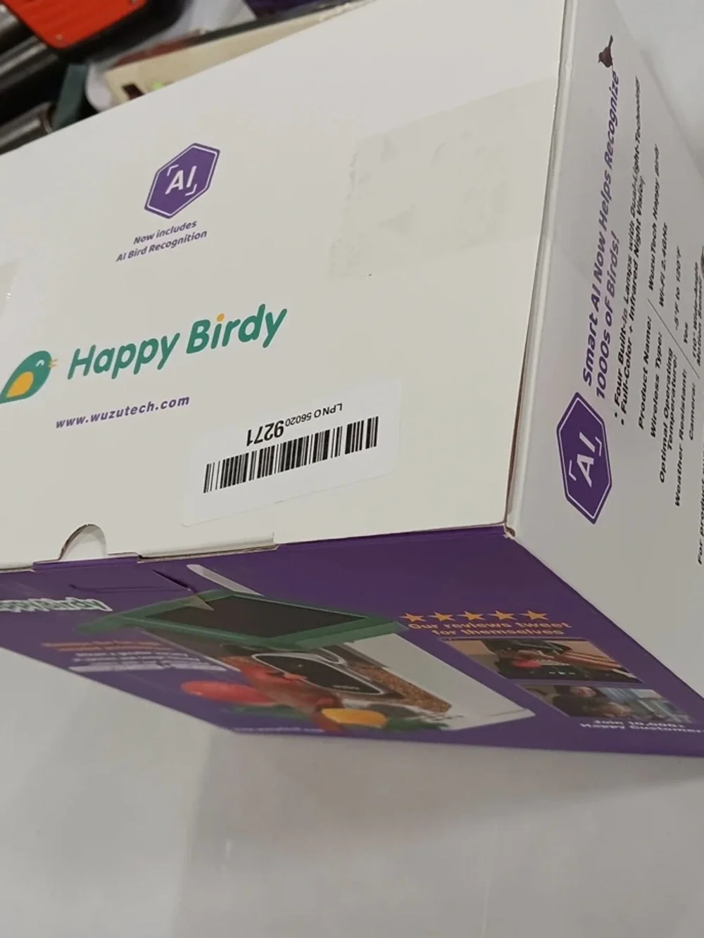 Happy Birdy Smart Bird Feeder 2.5K Camera Solar AI Bird Recognition WiFi